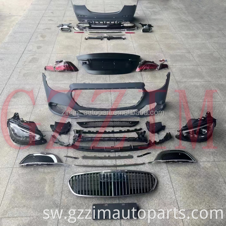 2018 PP Plastiki Front Kit Sehemu za Kuboresha Sehemu za E darasa W213 2016-2020 Kuboresha hadi 2022
